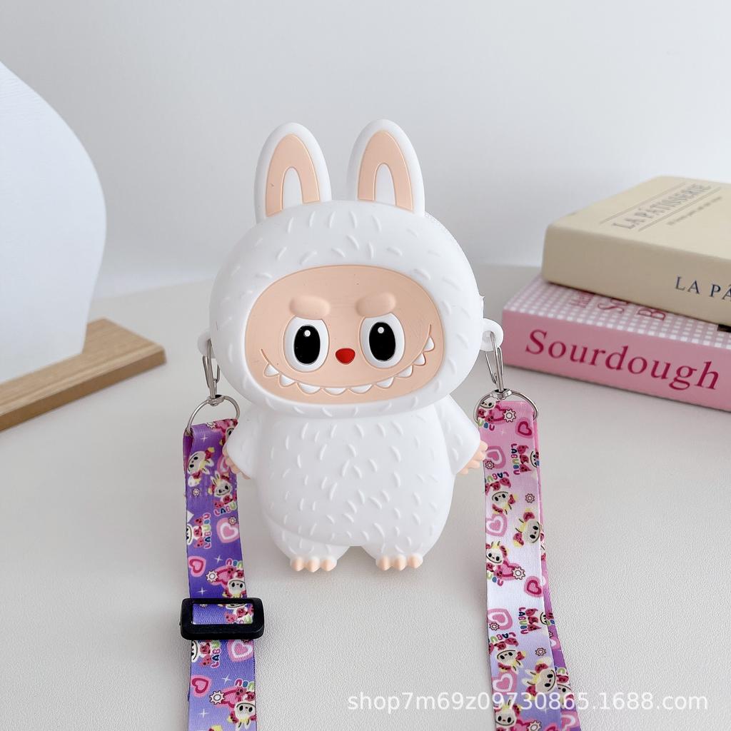 Portofel pentru copii Labubu geantă de umăr pentru studenți geantă de mână geantă pentru copii geantă pentru copii din silicon portofel