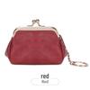 2023 Retro Clip Coin Purse: Small, Portable, Solid Color PU Key Bag for Versatile Storage