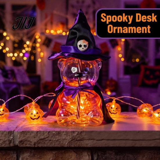 Decorative Glassware for Home Decor 20oz Bear Straw Cup, Cute Bears Glass Cup with Straw, Reusable Novelty Gift Christmas And Halloween Tumbler