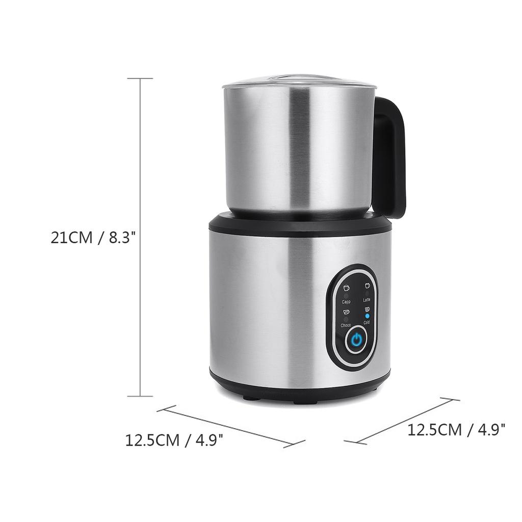 500W 700ML Elektrický napěňovač mléka Nerezový ohřívač mléka Pěnič mléka Ohřívač mléka Kávová pěna pro Latte Cappuccino Horkou čokoládu