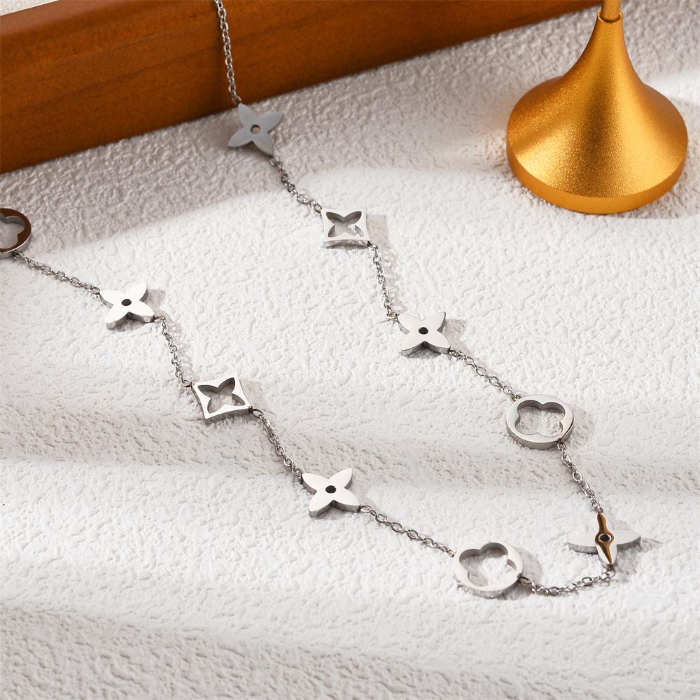 Simple Fashion Titanium Steel Women's Necklace - Non-fading, Luxurious, Versatile, Korean Style Clavicle Chain