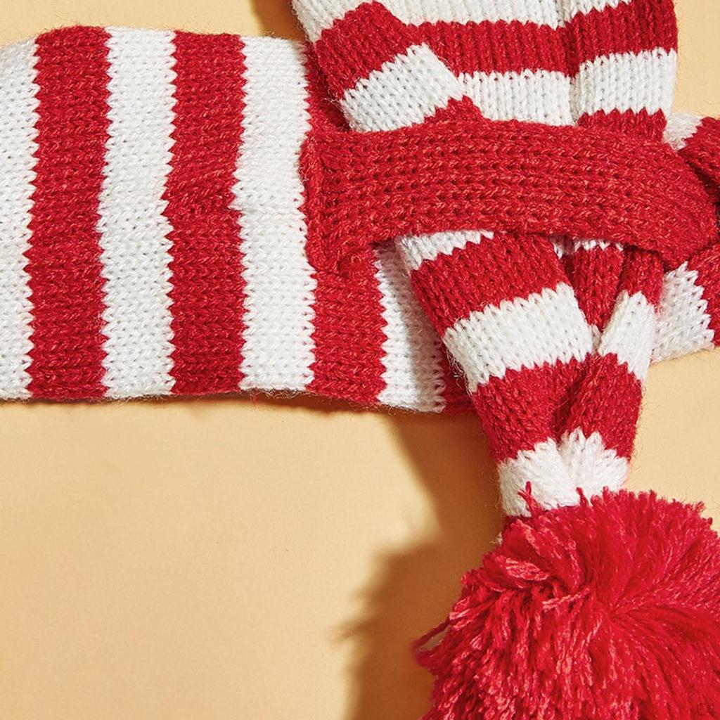 Christmas Dog Cat Santa Scarf Xmas Pet Knitted Winter Neck Warmer Costume for Puppy