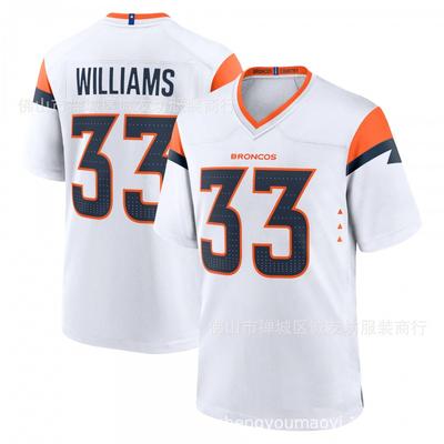 Camiseta de Fútbol NFL Denver Broncos 33 Williams Blanca Deportiva Hombre