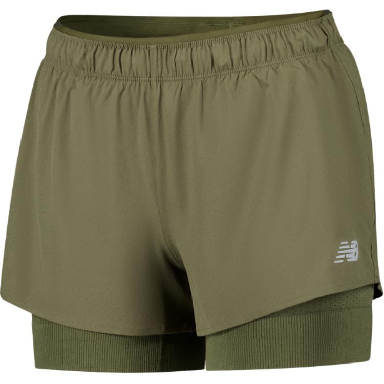 New Balance Sports Shorts Women s Army Green WS41287-DMO L