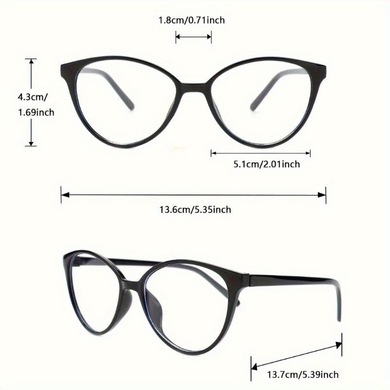 2/3 Pack Fashion Retro Anti-Blue Light Pochromic Glasses Classic Cat Eye Triangle Eyeglasses