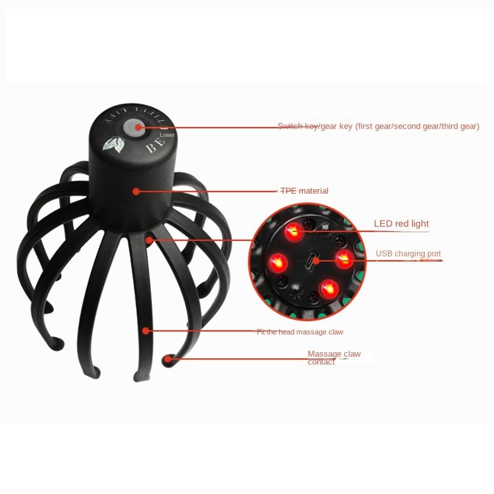 

Снятие стресса и веселый массажер для кожи головы, соответствующий частоте тела, многоточечный массаж, расслабление