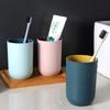 Modern Minimalist Dual-Tone Plastic Toothbrush Cup Couples Bathroom Use 350ml Round