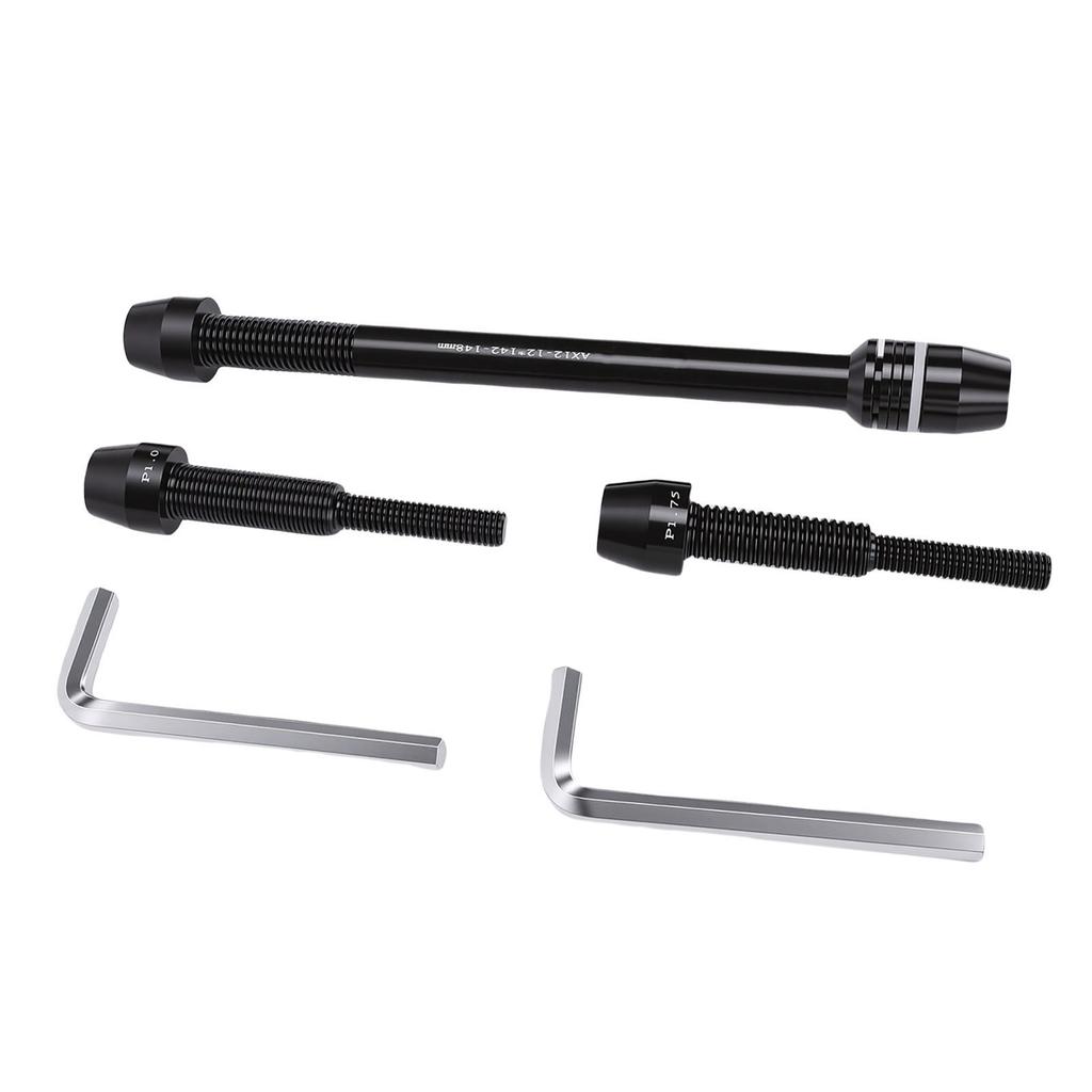 Bike Rear Hub Thru Axle Adapter, Mountain Road Trainer  X1.0 1.5 1.75 Alloy Locking Mechanism, Fits 135 142 148mm Frames for Various Cyclists, Smoot