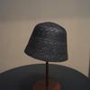 Versatile Casual Coffee Black Straw Woven Bucket Hat Women'S Summer Sunshade Sunscreen Lampshade Straw Hat Basin Hat