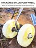 Manual Garden Push Wheel Hoe,Household Hand-Pushed Hoe, Garden Hoes, Tillage Machine,Weeder For Weeding Turning Loosening Soil