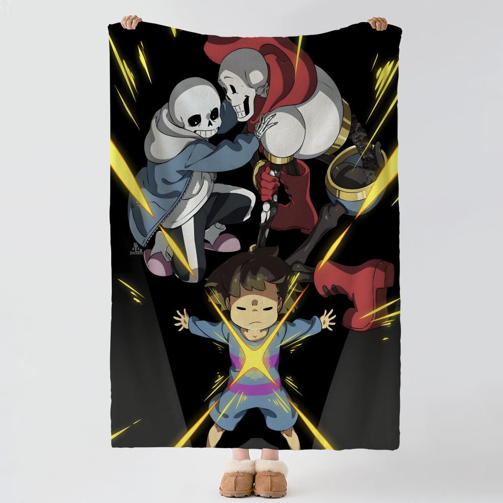 game U-Undertale-e Throw Thick Comfort Flannel Quilt, Multi-scene Use Indoor Outdoor Daily Nap