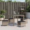 VidaXL Set of 4 Garden Stools with Cushions, Patio Chairs, Terrace Seats, Backyard Outdoor Furniture, 365046