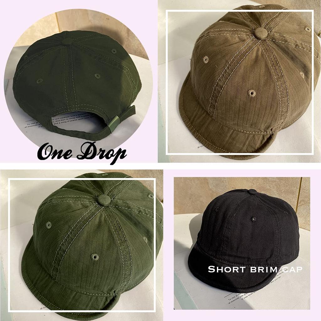 One Drop Short Brim BB Cap for Men and Perfect for Outdoor Trail and Solid Baseball UV and Umpire Women, Running, Cycling, More. Color, Style, Work,