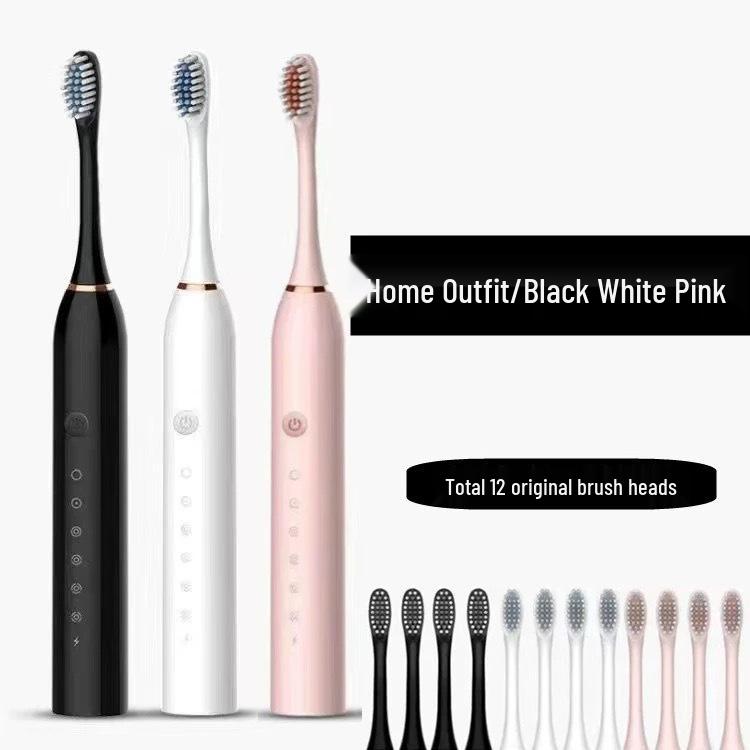 Universal Electric Toothbrush Set: Soft Bristle, Portable, for Adults & Children