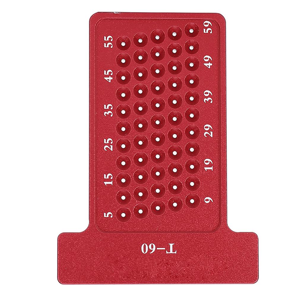 Woodworking T Type Scriber Aluminum Alloy Hole Gauge Carpenter Marking Tool (Red)