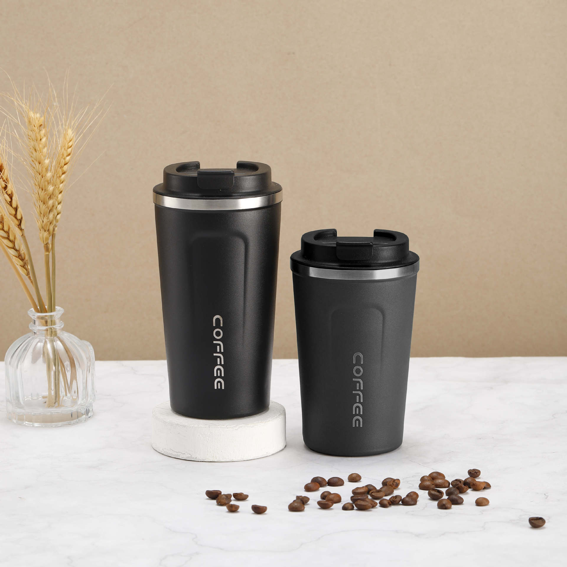 Outdoor Portable Car Cup Frosted Cup Coke Cup Casual Cup 380ML чёрный