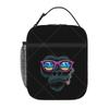 Monkey Smoking Lunch Bag Reusable Portable Cooler Thermal Lunch Box Oxford Bento Tote Bag for Work Travel Picnic