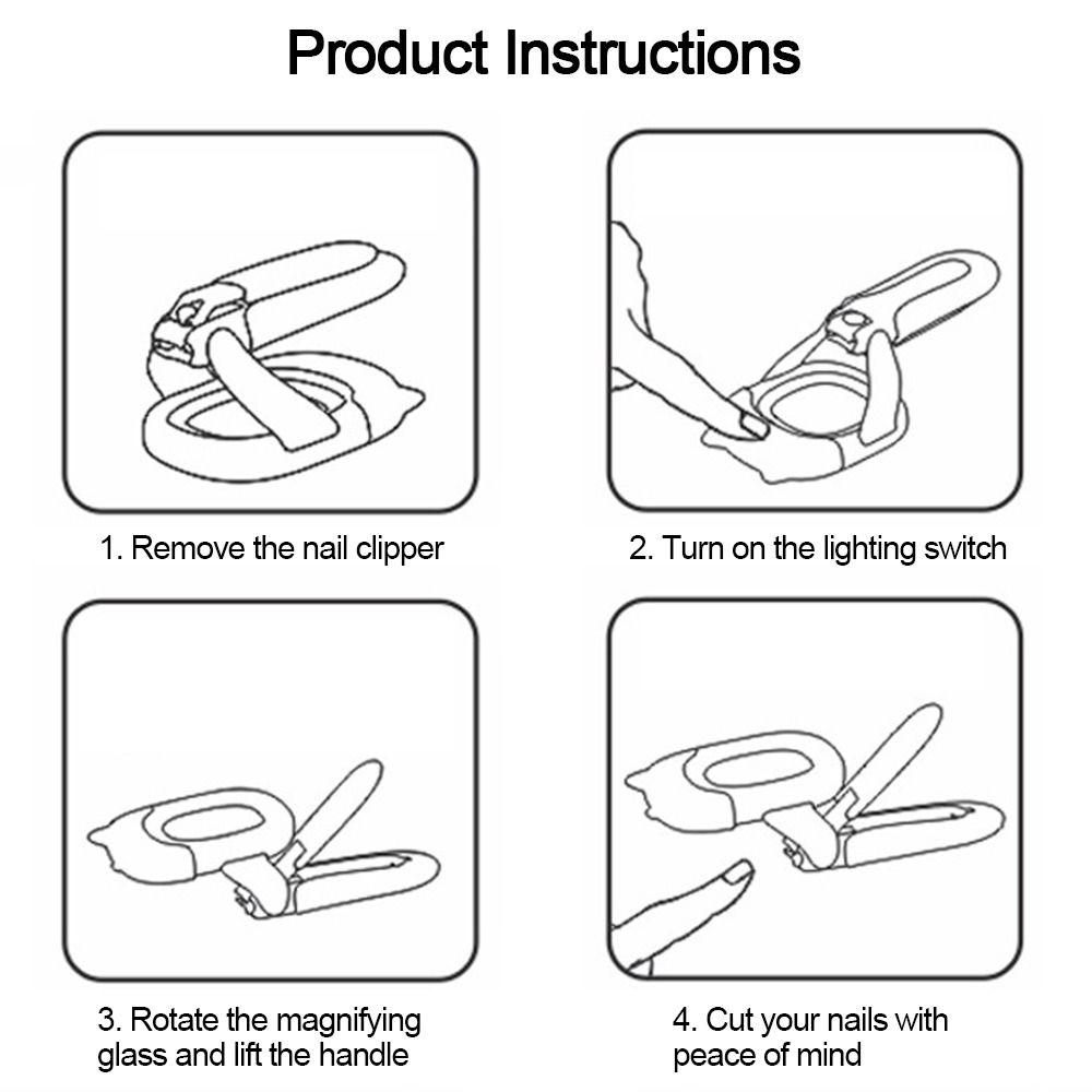 With LED Light Baby Nail Clippers Ergonomic Magnifying Glass Nail Clipper  Manicure Pedicure Tools