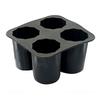 4-Cup Ice Cube Shot Shape Silicion Shooters Glass Freeze Mold Maker Tray Party Random Color