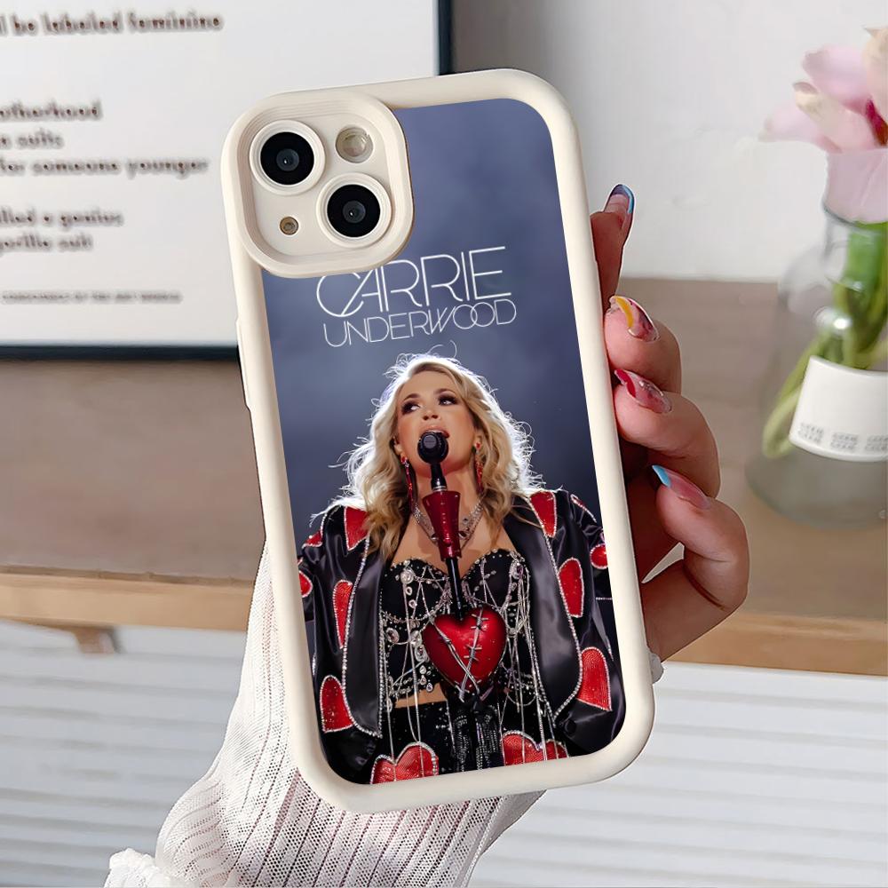 Carrie Underwood Mobile Phone Case for iPhone 17 16 15 14 13 12 11 Air Pro Max Plus Thicken TPU Colorful Cover Cellphones Pretty