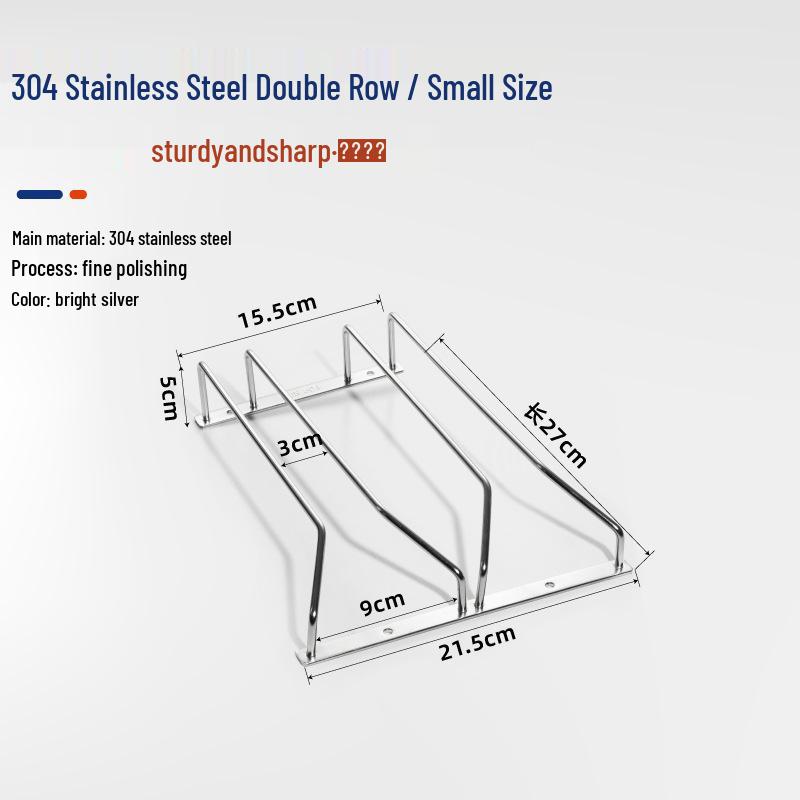 High-Stemmed 304 Stainless Steel Wine Glass Storage Rack for Red Wine Glasses