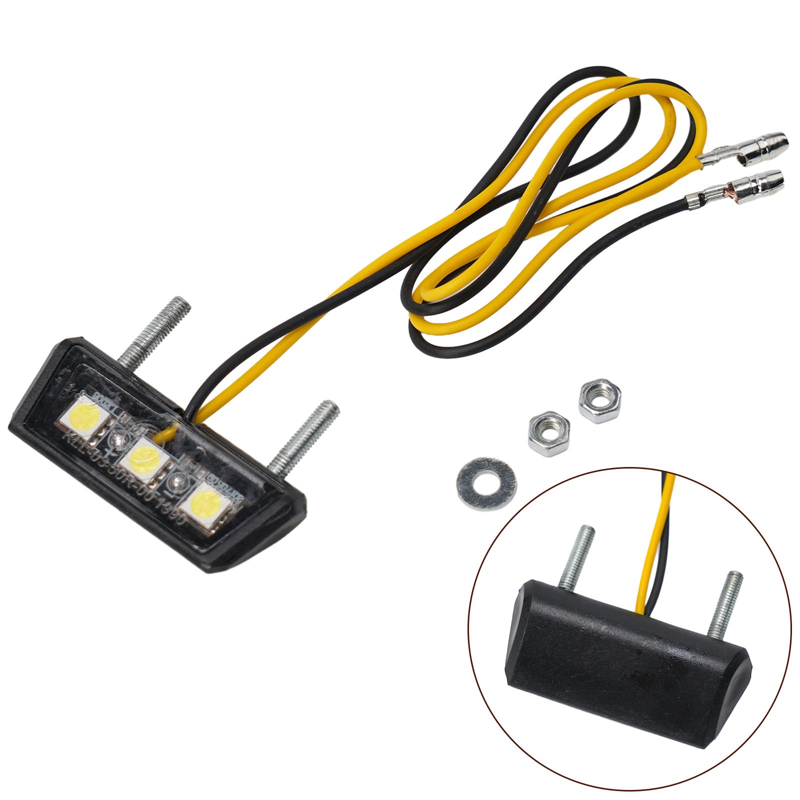 

1 шт. 12 В Мини Мотоцикл Светодиодный Фонарь Номерного Знака Мотоцикл Светодиодный Задний Стоп-сигнал Водонепроницаемый Мотоциклетный Фонарь Номерного Знака чёрный