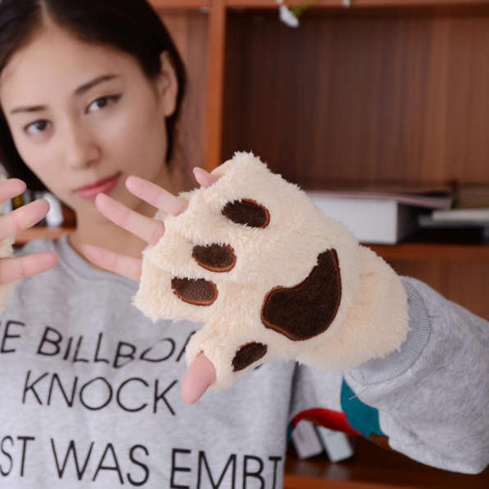 Women Winter Wrist Arm Warmer Knitted Keyboard Long Fingerless Gloves Mitten