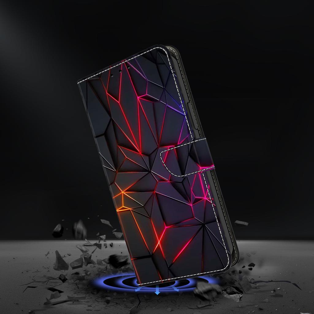 For iPhone 17 Pro Max Case with Card Slot Pattern Printed TPU+PU Leather Flip Phone Cover