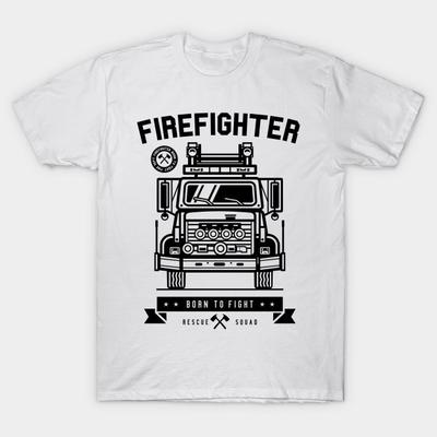 T Shirt Women Firefighter Harajuku Print Kawaii Tshirt Summer Short Sleeve Female T-Shirt Top Tee