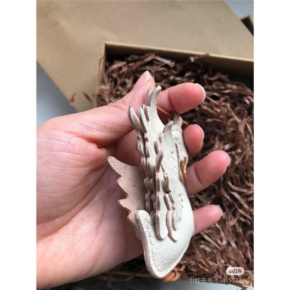 White Swan Leather Handmade Exquisite Bag Charm Car Keychain Pendant