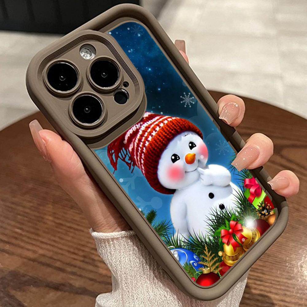 Sky Eye Ladder Soft Case for Samsung A06 A15 A25 A35 A55 A14 A24 A34 S23 S24 FE All Samsung Models Phone Cases Cover NY42 Merry Christmas Bear Deer