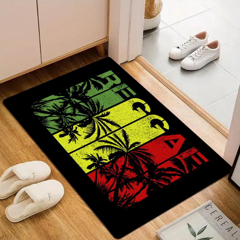 Vintage Surf Muster Teppichmatte Teppich Rutschfester Bereichsteppich Heimdekoration für Eingangsbereich Wohnzimmer Schlafzimmer Dekor Willkommensmatte