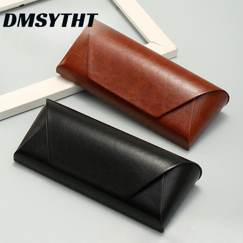 Leather Glasses Case Portable Men Women Sunglasses Myopia Presbyopia Storage Box Anti-Pressure Eyeglasses Case