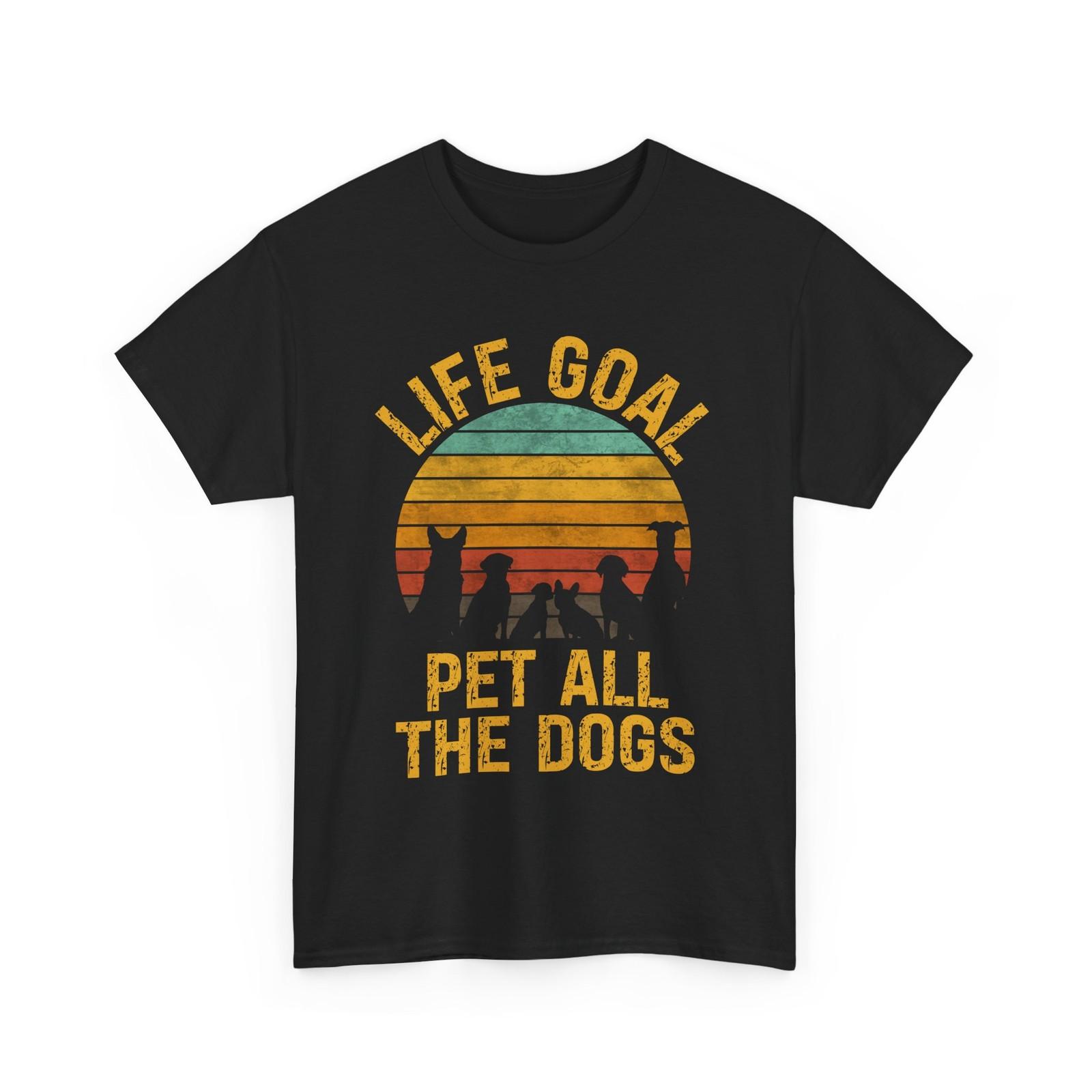 Dogs Owner T-Shirt, Pet Animals Dogs Lovers Dogs Sunset T-Shirt M