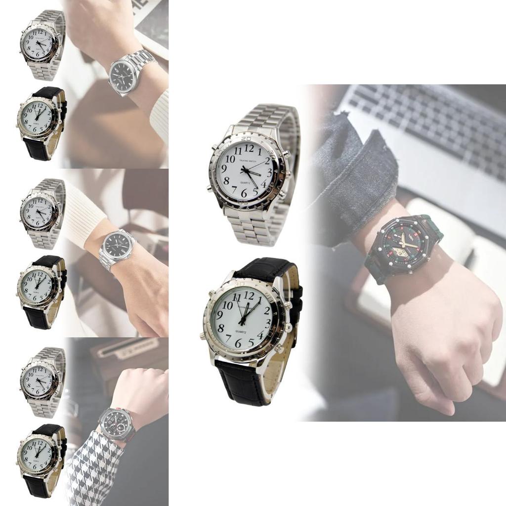 Sprechende Senioren-Berichtszeituhr mit Quarzwerk für sehbehinderte ältere Menschen