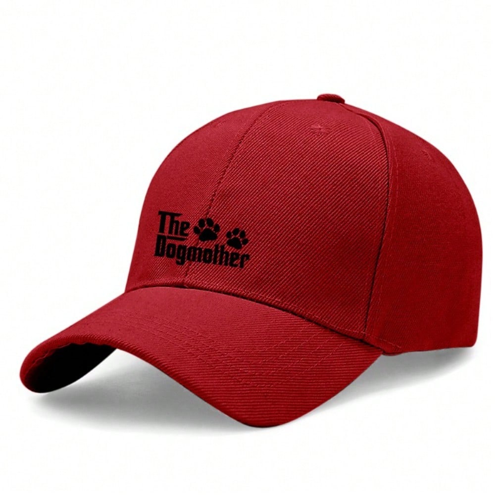 The Dogmother Print Adjustable Unisex Baseball Cap | Soft Fabric Breathable Curved Brim Casual Streetwear Outdoor Travel Accessories For Dog Lovers