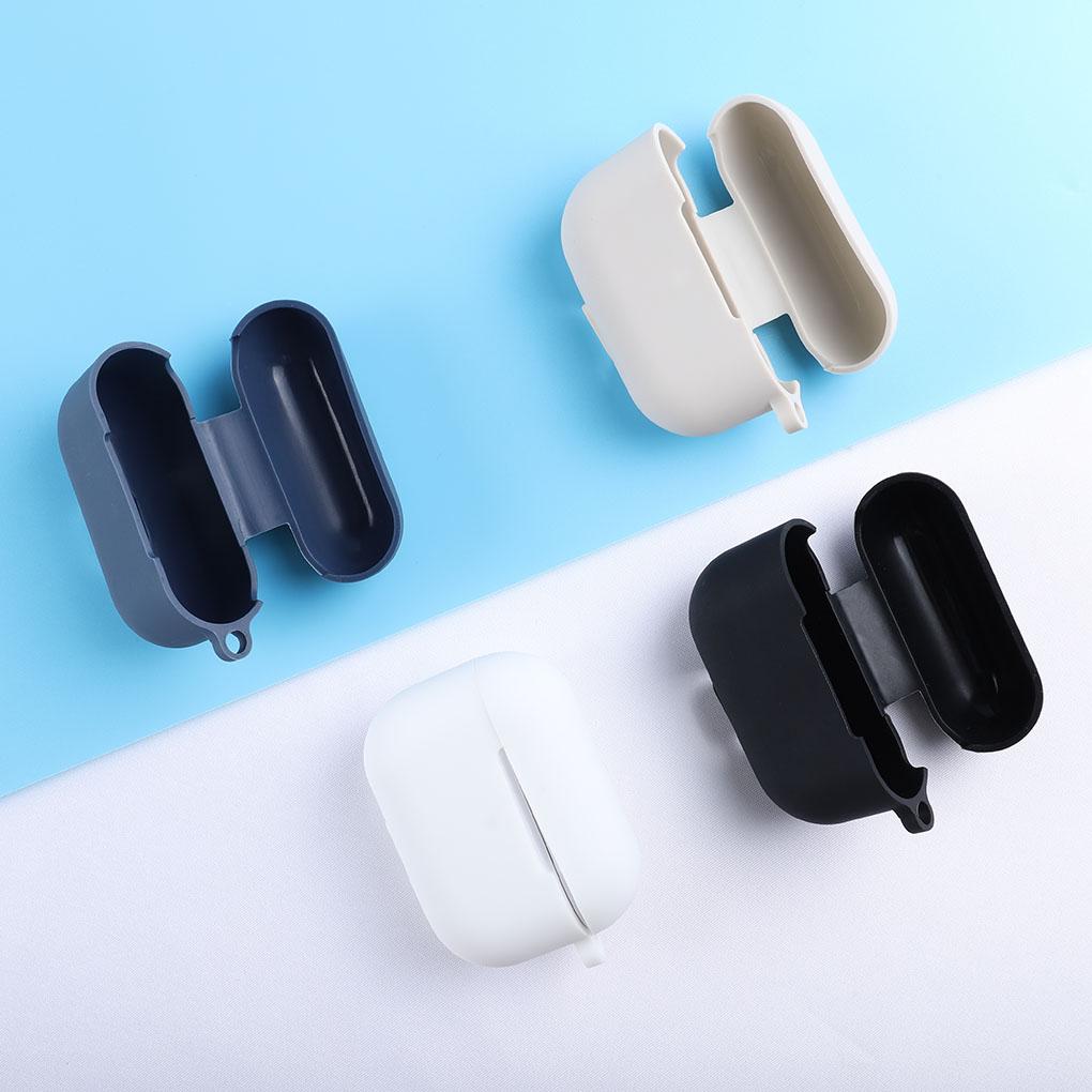 Étui en silicone pour casque d'écoute Autocollant anti-poussière Étui portable pour écouteurs avec mousqueton Remplacement pour