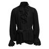 High Quality Fashion Men Bandage Long Sleeve  Shirt Gothic Man Blouse