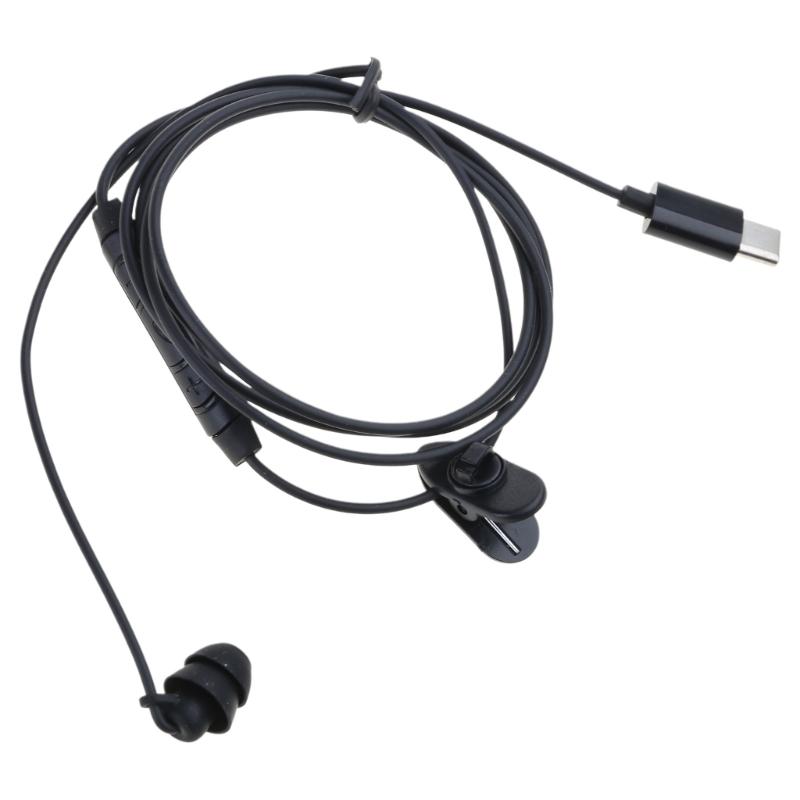 USB Type C Earphone Single-Side Earphone Magnetic Earbud,Single-Ear Earbud with Mics for Travel, Running, and Security
