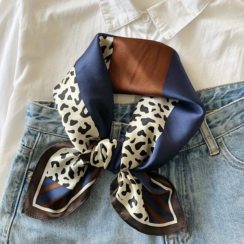 High-End Retro Korean-Style Silk Square Scarf: Versatile Fashion Accessory for Women