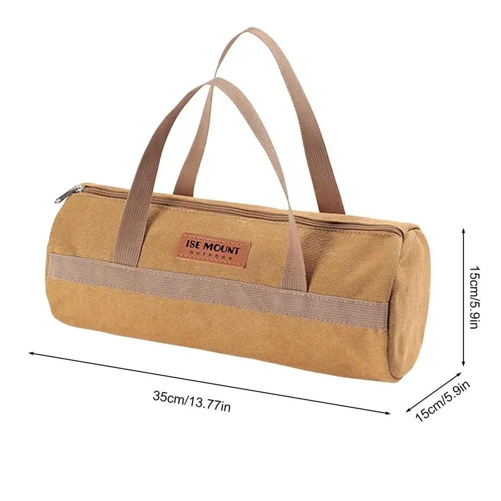 

Tent Peg Nails Carry Bag Portable Canvas Ground Nail Tool Bag Washable Camping Utensils Organizer Anti-Tear Stake Storage Bags