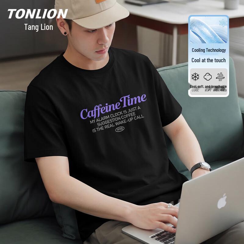 TonLion Men s Ice-Feel Short Sleeve T-Shirt L