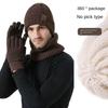 Winter Warm Knitted Set European and American Men's and Women's Thickened Warm Knitted Hat Neck Glove Three Piece Set