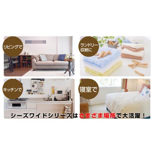 [.co.jp Exclusive] JEJ Astage Sees Wide 4-Drawer Storage Chest, Polypropylene (PP) with Plastic Top, White/White, Made in Japan, Easy Assembly, 54cm W