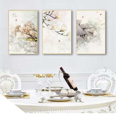 No Framed New Chinese Ink Floral  Wall Decor Abstraction Wall Art Print Picture Canvas Painting Poster for Living Room