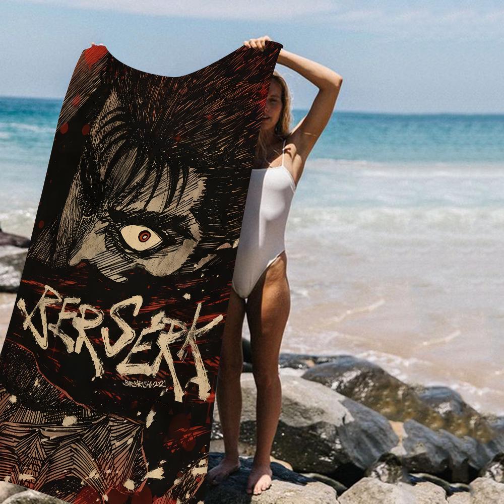 

Berserk Japanese Anime Beach Swimming Towel Soft Absorbent Washcloth Children s Gifts for Kids Travel Camping Gym W30*H60(CM)
