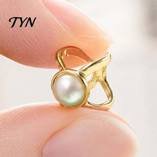 Round Pearl Brooch Metal Scarf Ring, Exquisite Buckle Clip for Women, Decorative Pin Pin, Fashion Scarves Ring Slide Silk And Shawls Lightweight