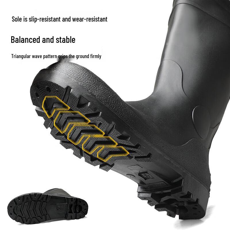 Shengli Men's Steel Toe PVC Waterproof Work Rain Boots