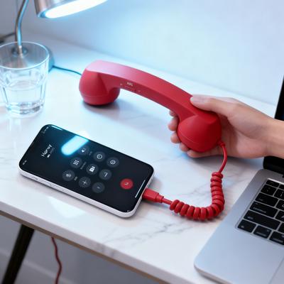 Typ-C-Telefonform-Hörerer Retro-Kabelgebundenes Headset mit Mikrofon für Android-Telefone Kompatibel mit den meisten Typ-C-Geräten
