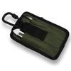 Kawasumi Manufacturing Multifunctional Work Pouch with 2-Way Belt Loop and Carabiner, WK-03KH, Khaki